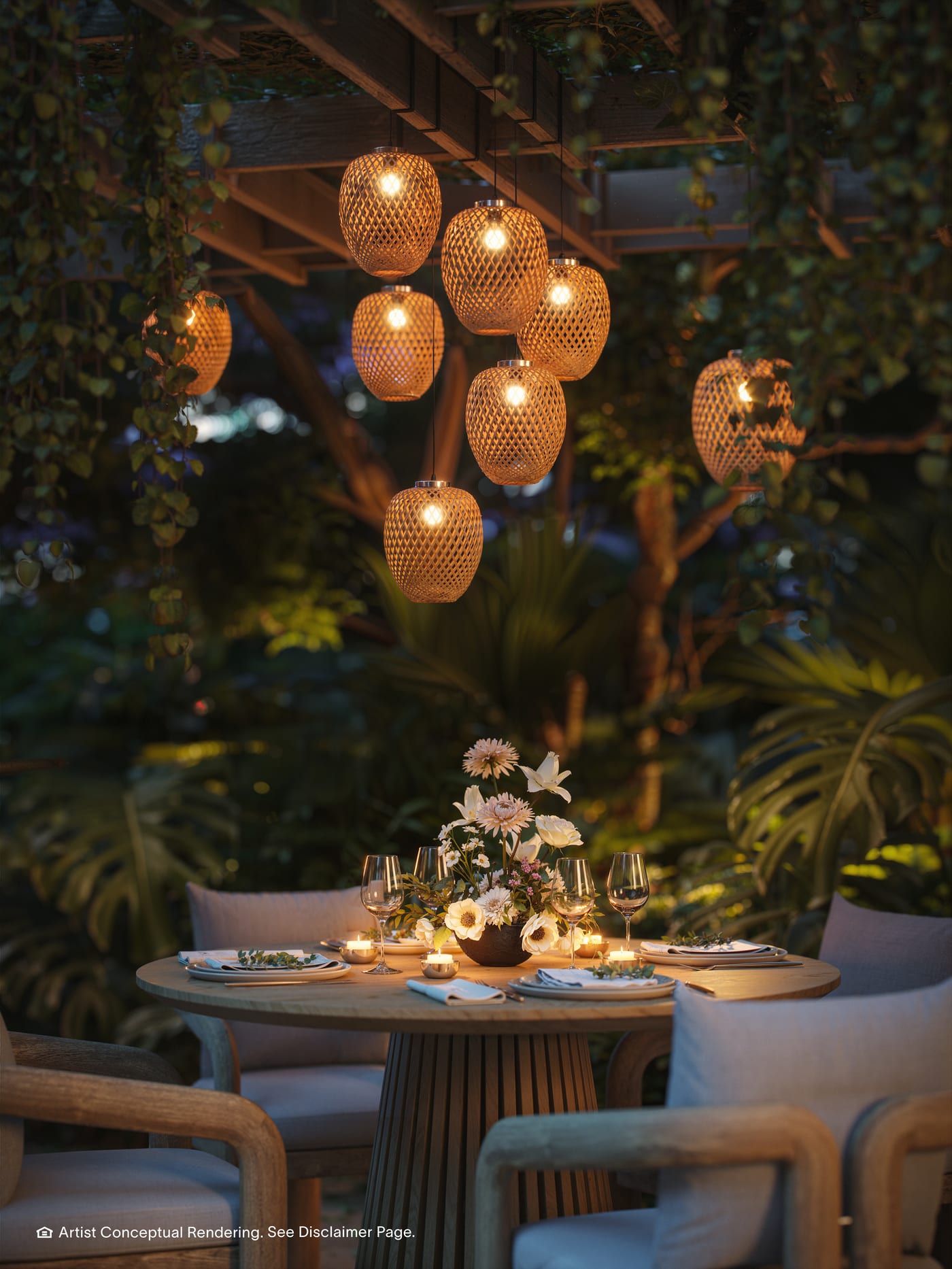 All-day dining, herb garden seating