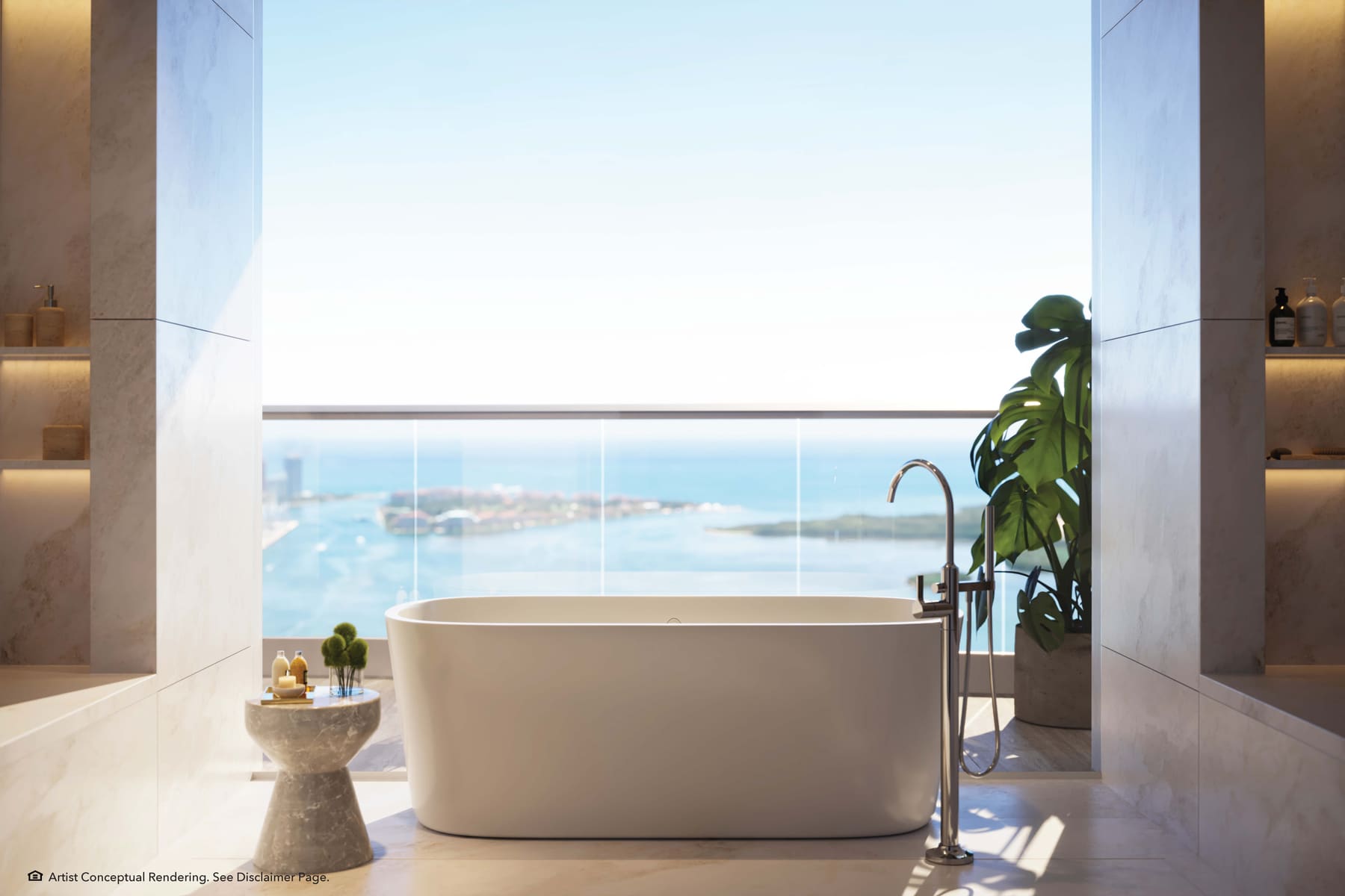 Primary bath soaking tub