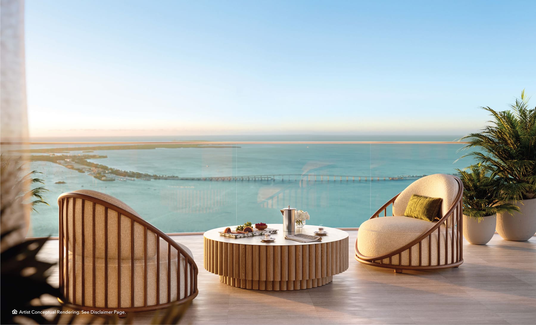 Terrace at sunrise
