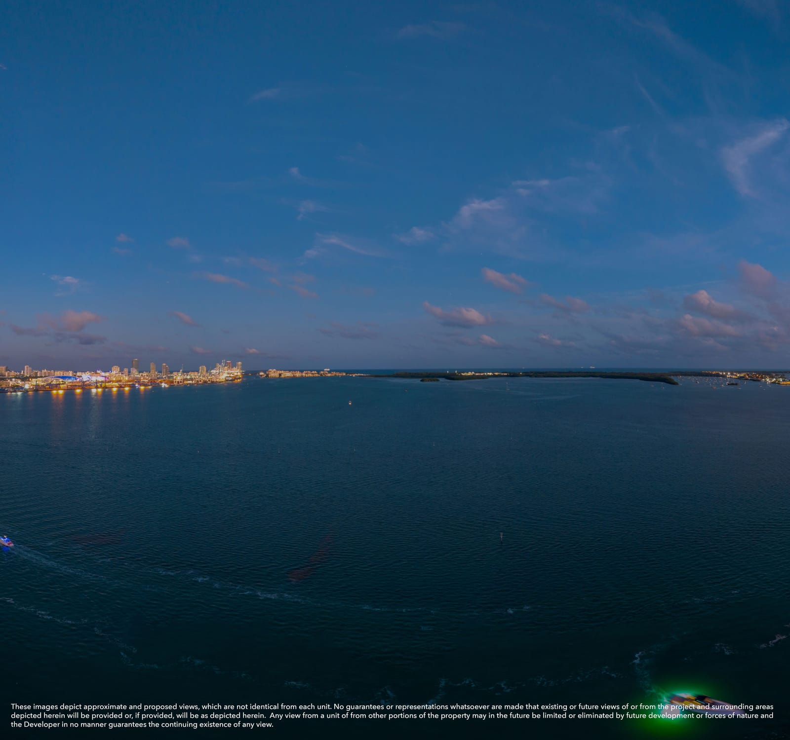 Floor 20 twilight view, South Tower residence