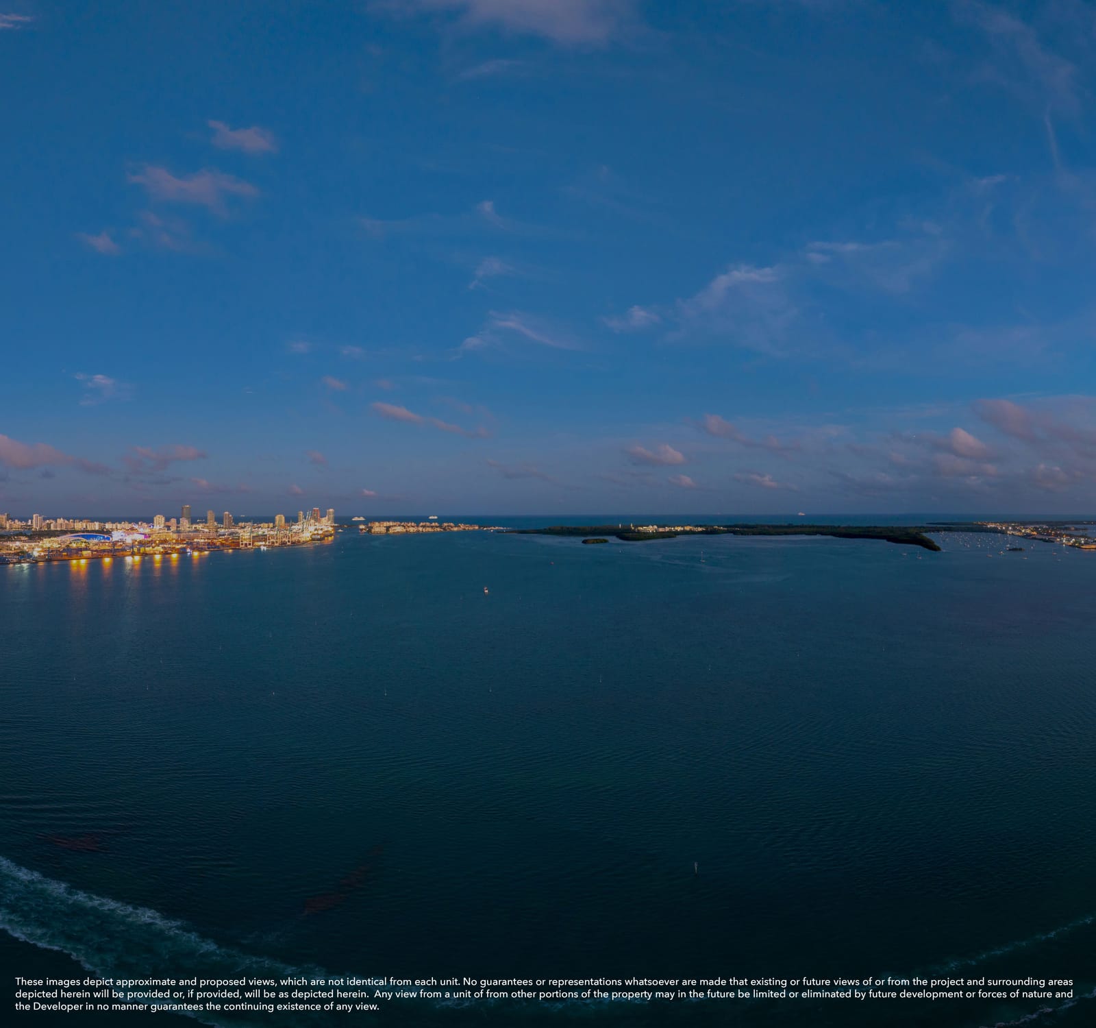 Floor 31 twilight view, South Tower residence