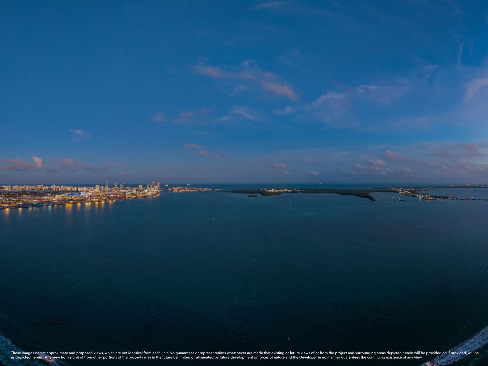 Floor 40 twilight view, South Tower residence
