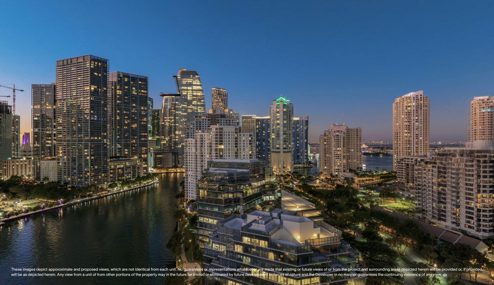 Floor 19 twilight view, North Tower Private Residence