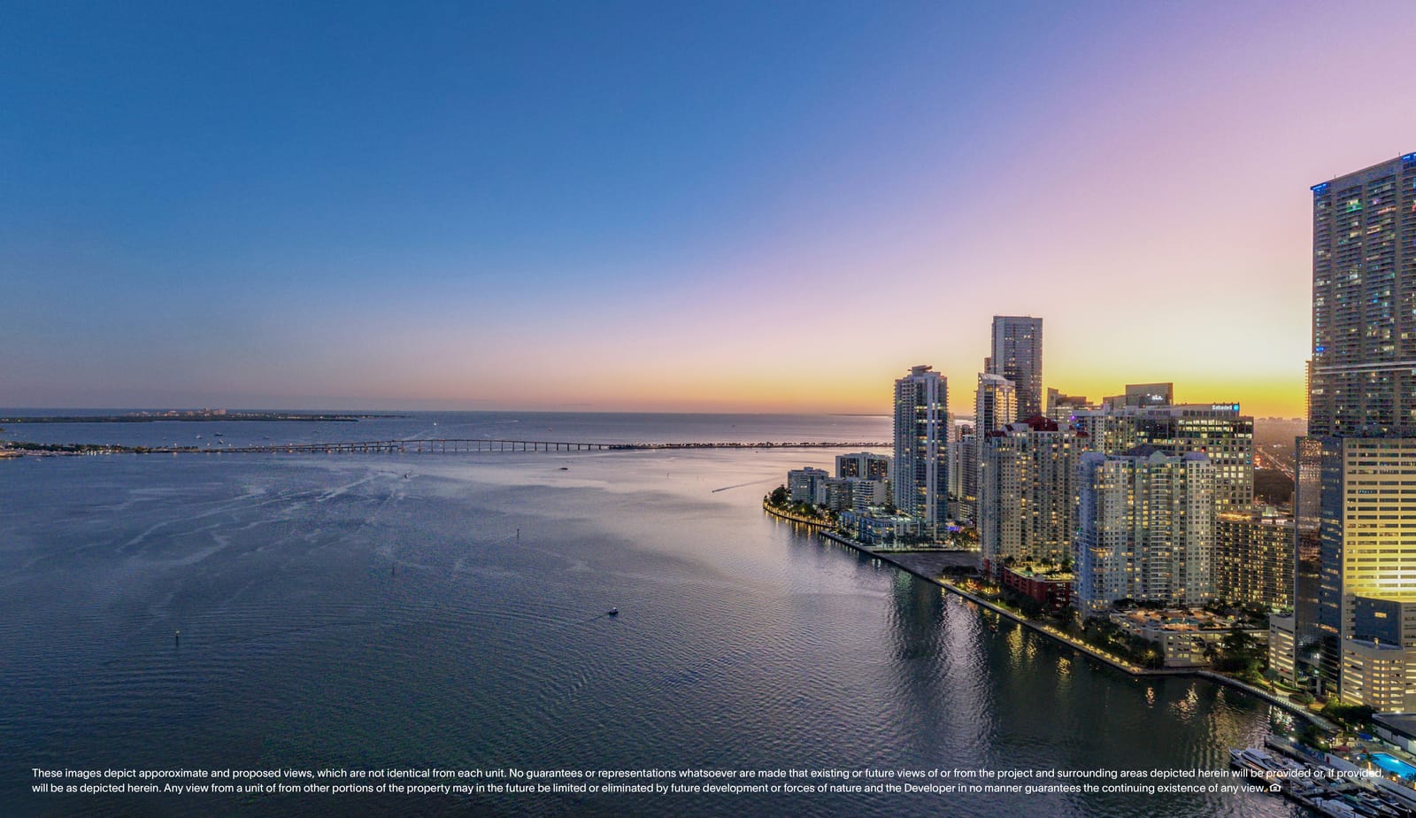 Floor 30 twilight view, North Tower Private Residence